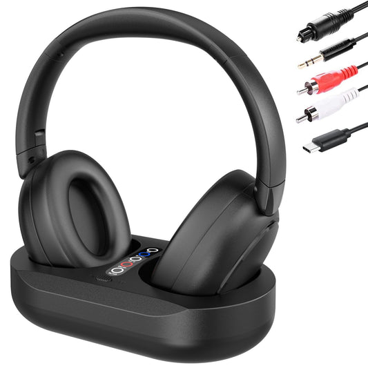 Low Latency Wireless TV Headphones with Transmitter