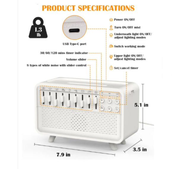 3‑in‑1 Speaker & Light Humidifier