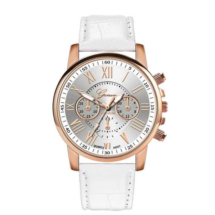 Tile three-eye six-pin belt watch men's women's watch quartz watch