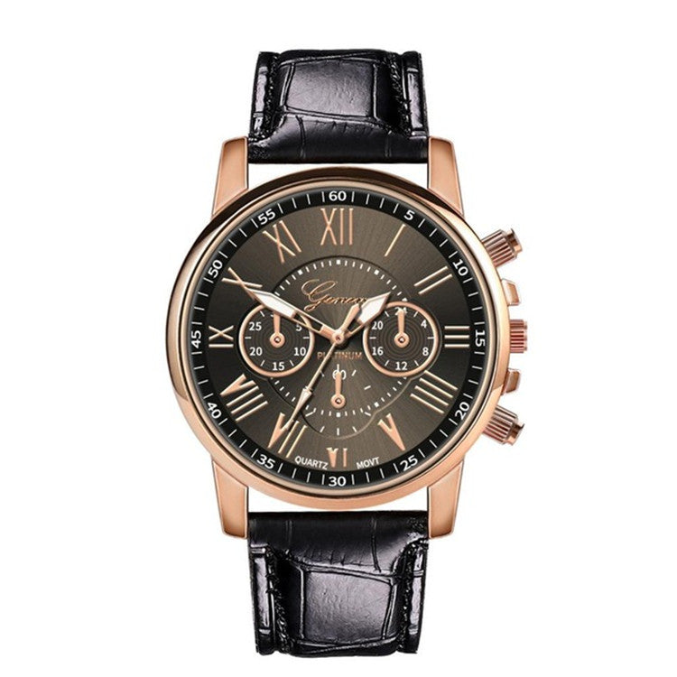 Tile three-eye six-pin belt watch men's women's watch quartz watch