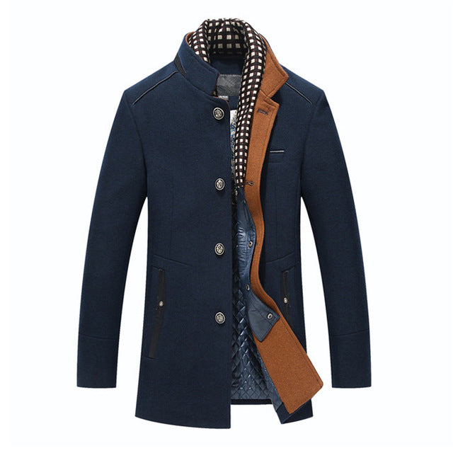 Men's woollen overcoat