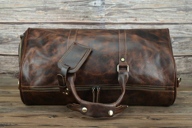 Horse leather men's travel bag